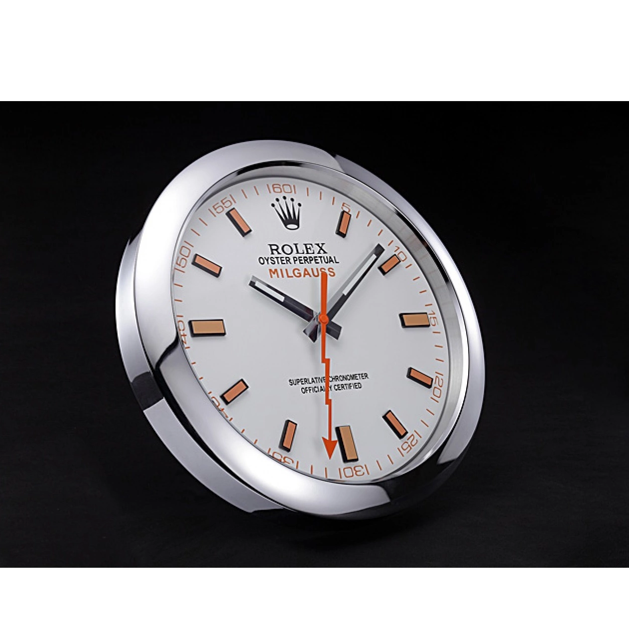 Aaa replica watch Milgauss Silver Wall Clock 621910 Rolex 0716